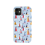Powder Blue Sails and Seagulls iPhone 12 Mini Case