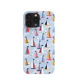 Powder Blue Sails and Seagulls iPhone 13 Pro Max Case