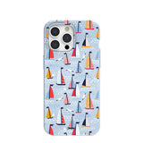 Powder Blue Sails and Seagulls iPhone 15 Pro Max Case