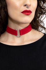 Red Suede Choker