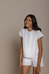 Sandcastles and Raindrops Set in White