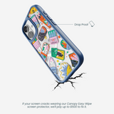 Clear Sardine Cans iPhone 17 Case With True Blue Ridge (MagSafe included)