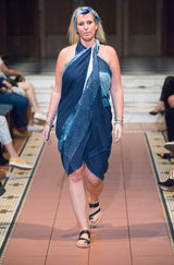 Serenity Indigo handprinted scarf