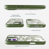 Clear Serpent Sketch iPhone 17 Case With Forest Floor Ridge (MagSafe included)