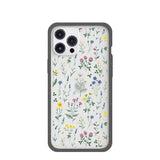 Clear Shadow Blooms iPhone 12 Pro Max Case With Black Ridge