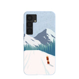 Powder Blue Shredding Peaks Samsung Galaxy S25 Case