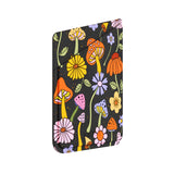 Shrooms and Blooms Black Phone Case Card Holder