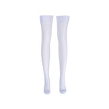 White knee-high socks on a white background