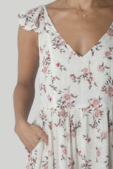 Sky is Pink Ruffle Maxi Dress