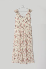 Sky is Pink Ruffle Maxi Dress