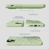 Sage Green Snaky iPhone 14 Plus Case