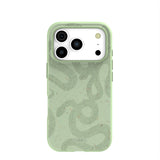 Sage Green Snaky iPhone 17 Pro Case