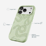 Sage Green Snaky iPhone 17 Pro Case