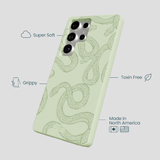 Sage Green Snaky Samsung Galaxy S25 Ultra Case
