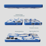 Electric Blue Snowy Owls Samsung Galaxy S25 Ultra Case