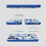 Electric Blue Snowy Owls Samsung Galaxy S25 Case