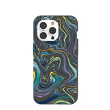 Black Space Waves iPhone 14 Pro Case