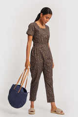 Spotted Overlap Jumpsuit