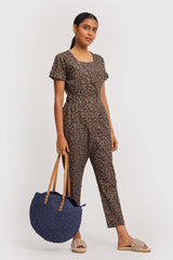 Spotted Overlap Jumpsuit