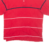 NAUTICA Mens Polo Shirt Red Striped M