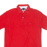 TOMMY HILFIGER Mens Polo Shirt Red L