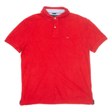 TOMMY HILFIGER Mens Polo Shirt Red L