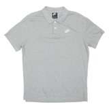 NIKE Mens Polo Shirt Grey L