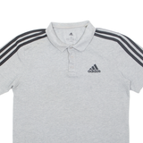 ADIDAS Mens Polo Shirt Grey S