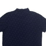 TED BAKER Mens Polo Shirt Blue Geometric XL