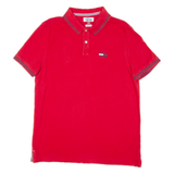TOMMY HILFIGER Custom Fit Mens Polo Shirt Red L
