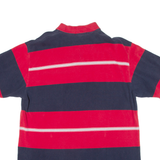 NAUTICA Mens Polo Shirt Red Striped L