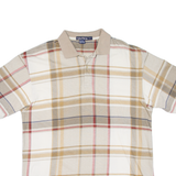 NAUTICA Mens Polo Shirt Beige Check L