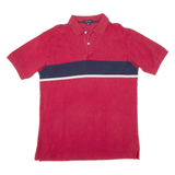 NAUTICA Mens Polo Shirt Red Striped M