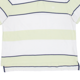 CHAPS Mens Polo Shirt Green Striped L