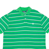 CHAPS Mens Polo Shirt Green Striped 2XL
