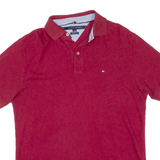 TOMMY HILFIGER Mens Polo Shirt Maroon M