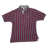 TOMMY HILFIGER Mens Polo Shirt Maroon Striped XL