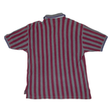 TOMMY HILFIGER Mens Polo Shirt Maroon Striped XL