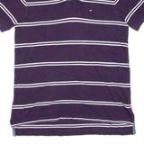 TOMMY HILFIGER Mens Polo Shirt Purple Striped L