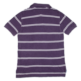 TOMMY HILFIGER Mens Polo Shirt Purple Striped L