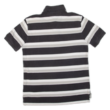 TOMMY HILFIGER Mens Polo Shirt Black Striped M