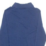 TOMMY HILFIGER Mens Jumper Blue V-Neck Tight Knit Wool M
