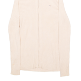 TOMMY HILFIGER Womens Jumper Beige Tight Knit M