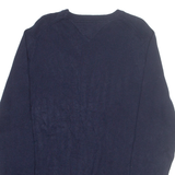 TOMMY HILFIGER Mens Jumper Blue Tight Knit Wool M