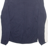 TOMMY HILFIGER Womens Jumper Blue 1/4 Zip Tight Knit M