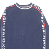 TOMMY HILFIGER Mens Jumper Blue Tight Knit S