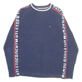 TOMMY HILFIGER Mens Jumper Blue Tight Knit S