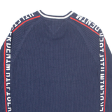 TOMMY HILFIGER Mens Jumper Blue Tight Knit S