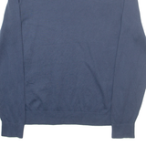 TOMMY HILFIGER Mens Patterned Jumper Blue Diamond V-Neck Tight Knit M