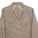 MAX MARA Womens Blazer Jacket Beige Wool UK 12